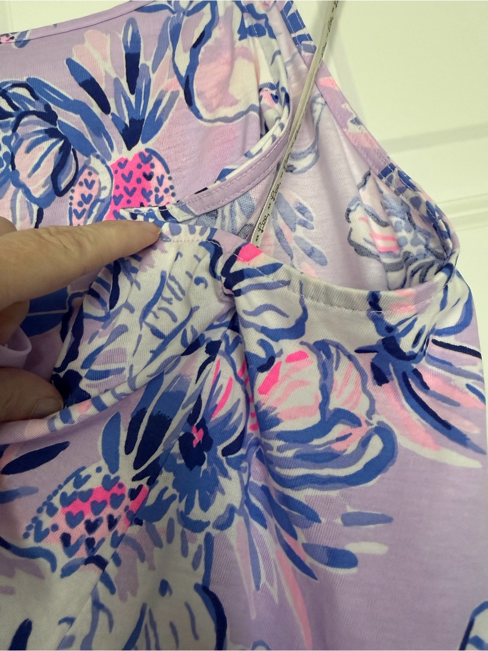 Lilly Pulitzer Margot swing dress size M Trunks in the air purple elephants - Picture 3 of 12